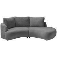 ECKSOFA Anthrazit Mikrofaser  - Anthrazit/Schwarz, MODERN, Kunststoff/Textil (139/250cm) - Livetastic