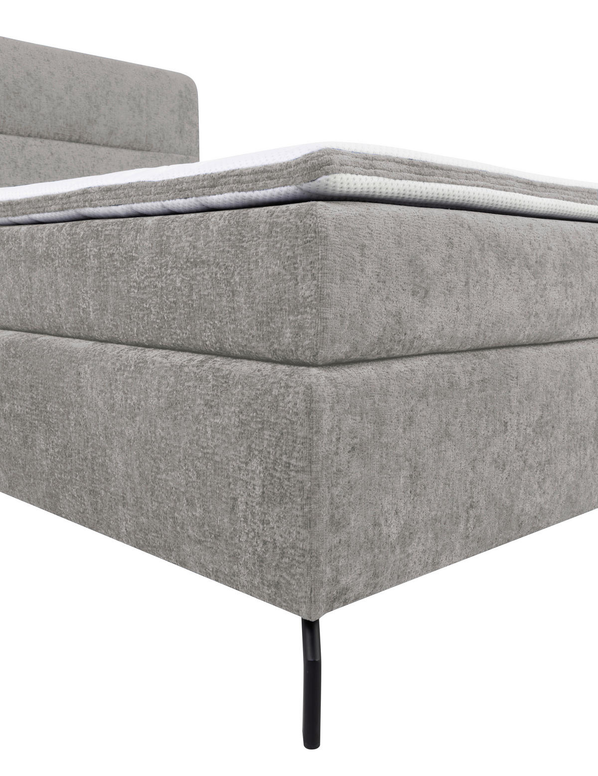 BOXSPRINGBETT 160/200 cm  in Grau  - Schwarz/Grau, Design, Textil/Metall (160/200cm) - Esposa