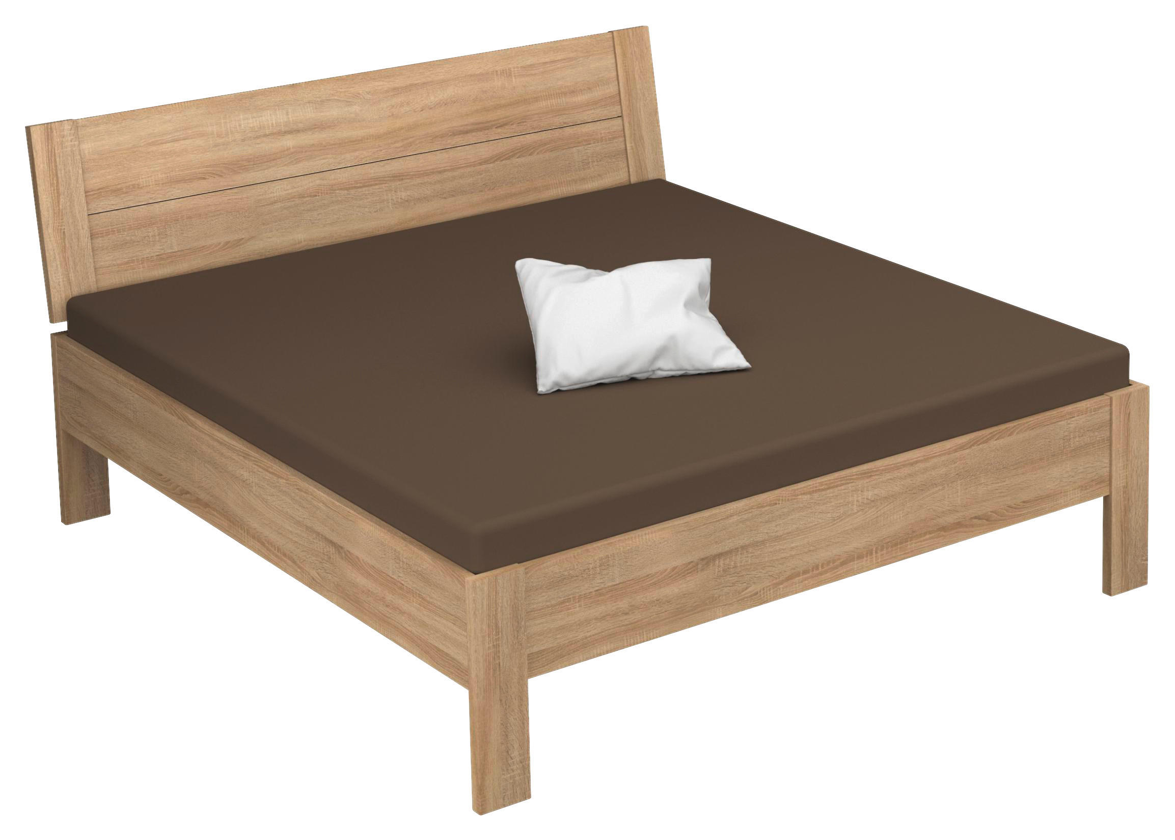 BETT 180/200 cm  Sonoma Eiche   - Sonoma Eiche, Design, Holzwerkstoff (180/200cm) - Xora
