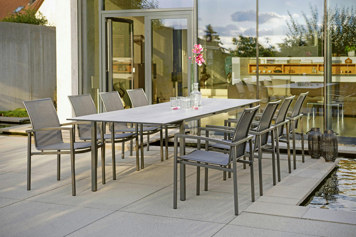 STAPELSESSEL in Metall, Textil Anthrazit, Grau  - Anthrazit/Grau, Design, Textil/Metall (57,5/89/66cm) - Stern