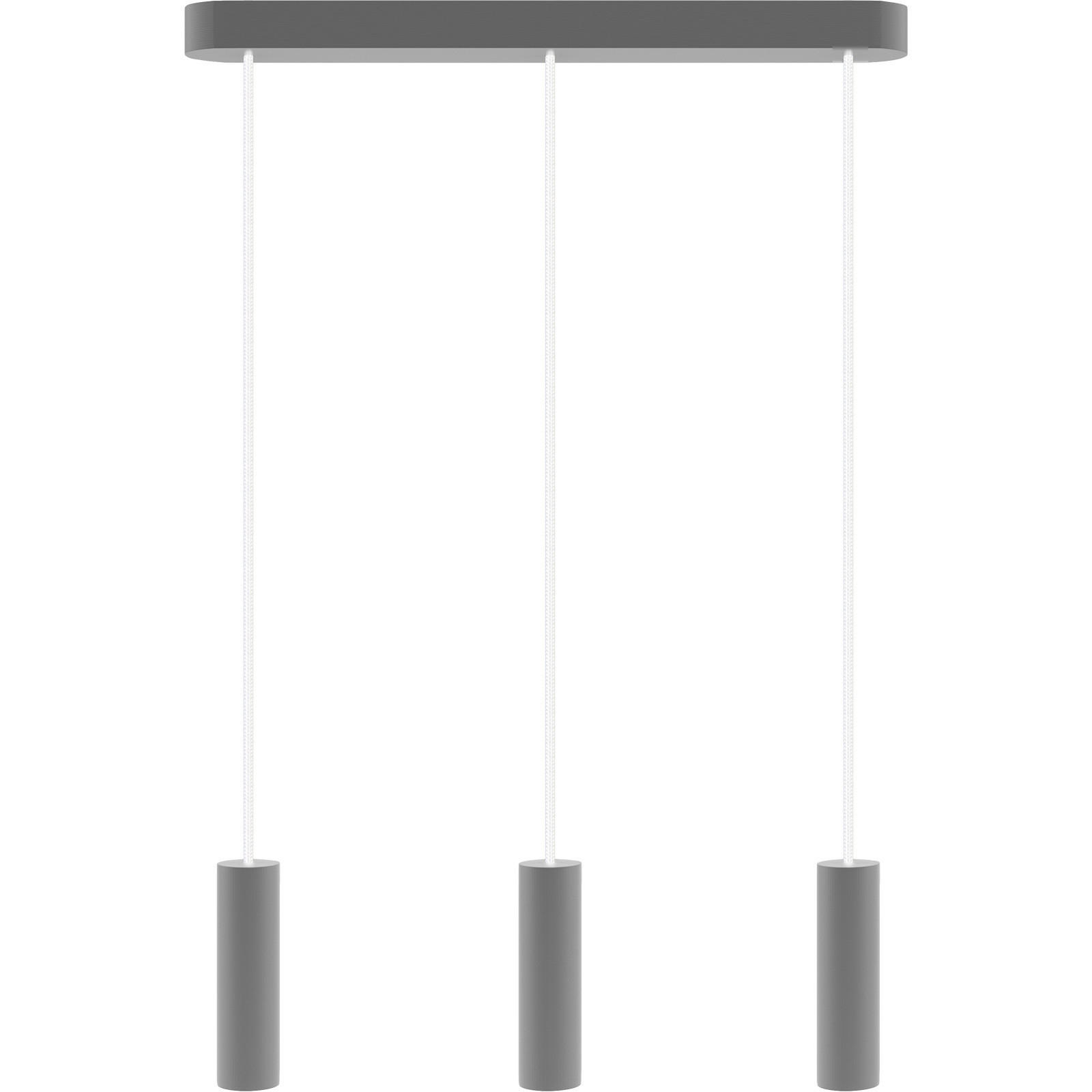 ZÁVĚSNÉ SVÍTIDLO, 52/3.4/150 cm  - šedá, Design, dřevo (52/3.4/150cm)