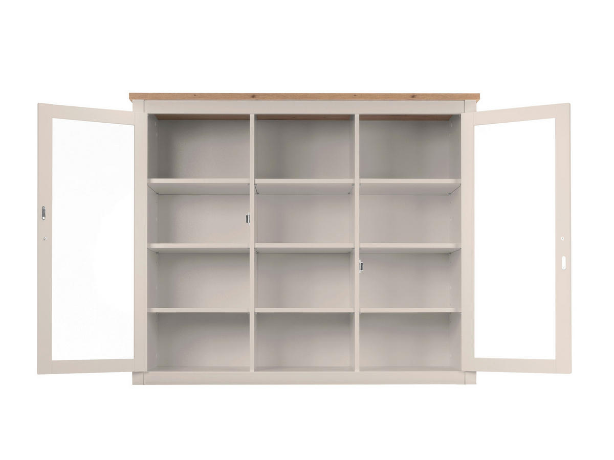BUFFETAUFSATZ 119,6/100/40 cm   - Kaschmir/Eiche Artisan, Konventionell, Glas/Holzwerkstoff (119,6/100/40cm) - MID.YOU