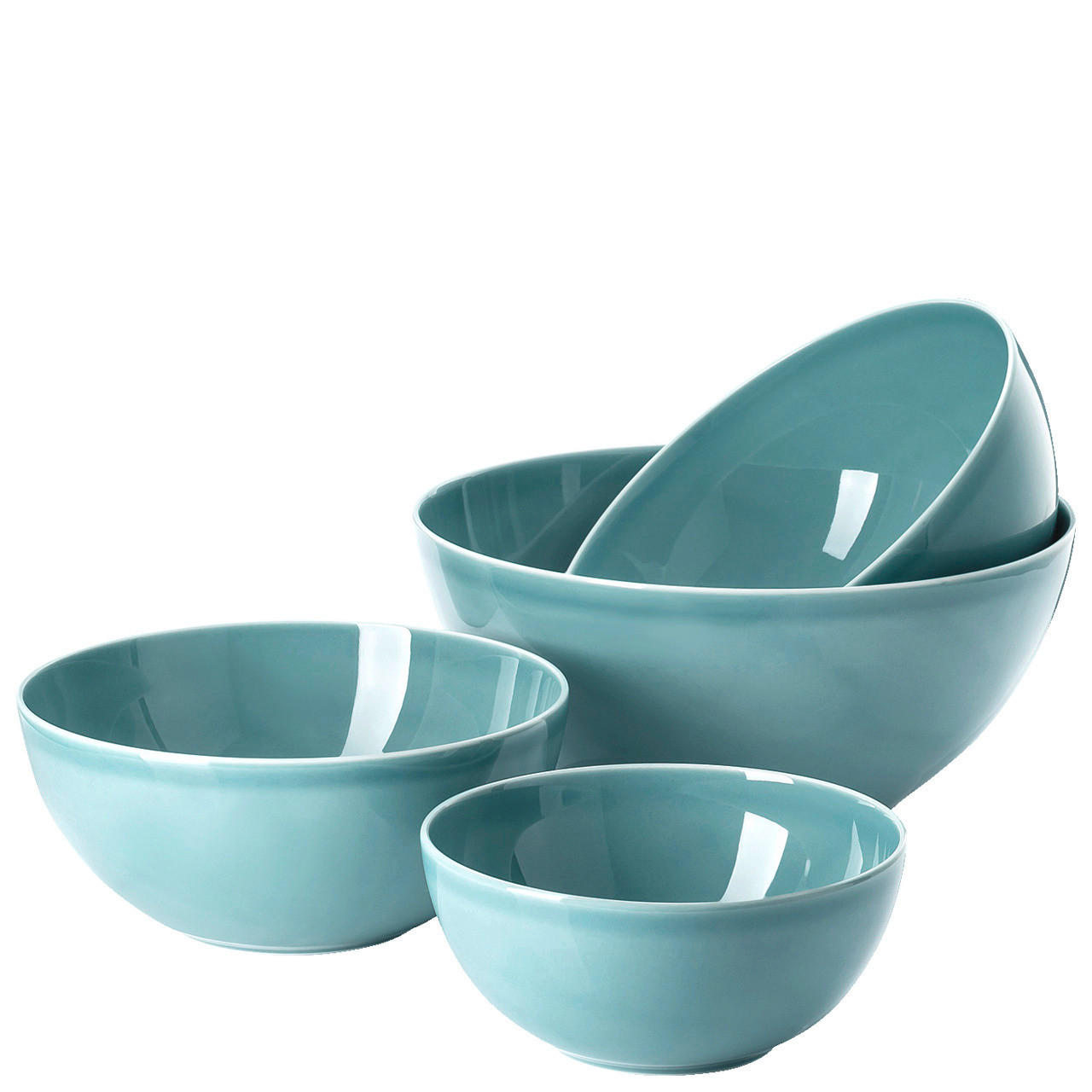 SCHÜSSELSET 4-teilig Daily Ice  37,4/29,4/28,2 cm  - Hellblau, Basics, Keramik (37,4/29,4/28,2cm) - Thomas