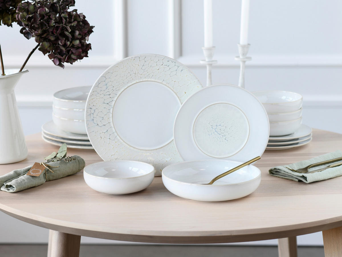 TAFELSERVICE Creme, Weiß Unico Toscania 16-teilig  - Creme/Weiß, Basics, Keramik - Creatable