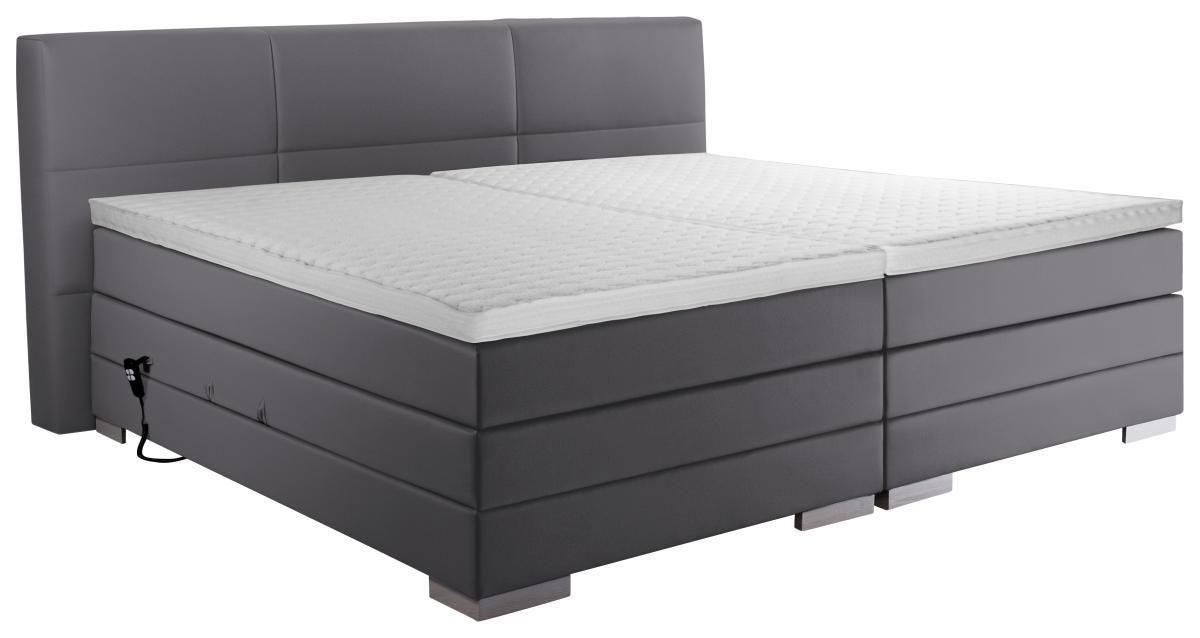 Boxspringbett 'prinz' H2 200/200 cm in Grau