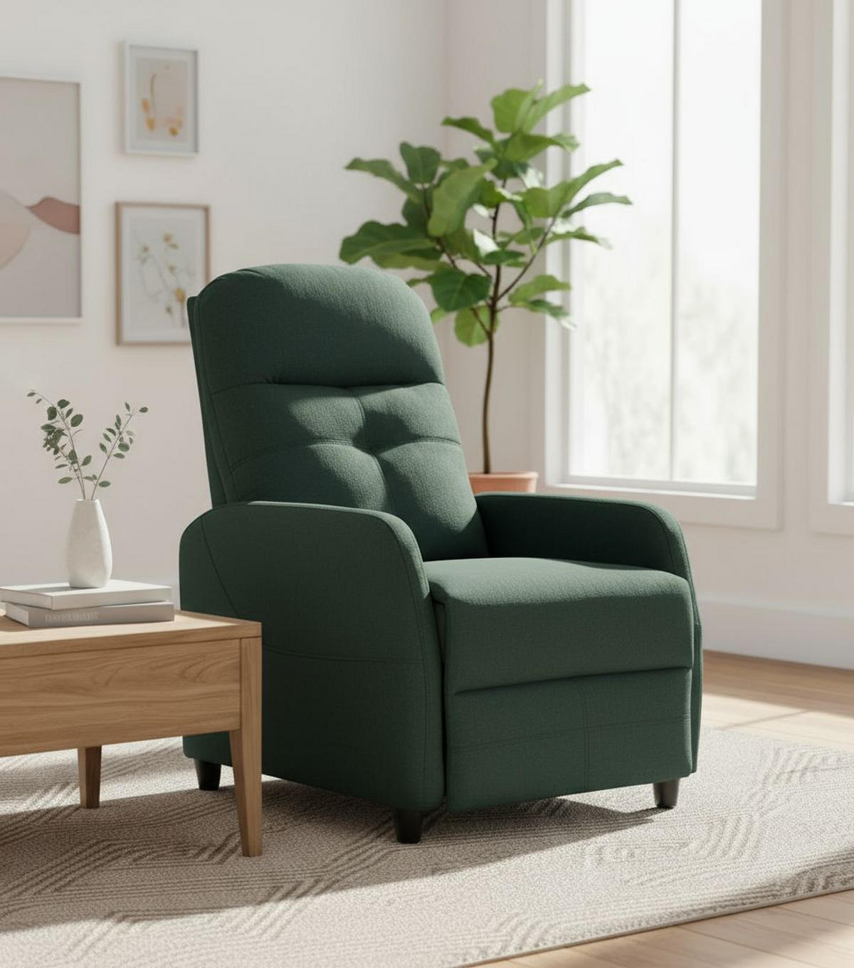 Fotoliu Pentru Televizor din textil, verde - verde/negru, Konventionell, metal/textil (74/104/91cm) - MID.YOU