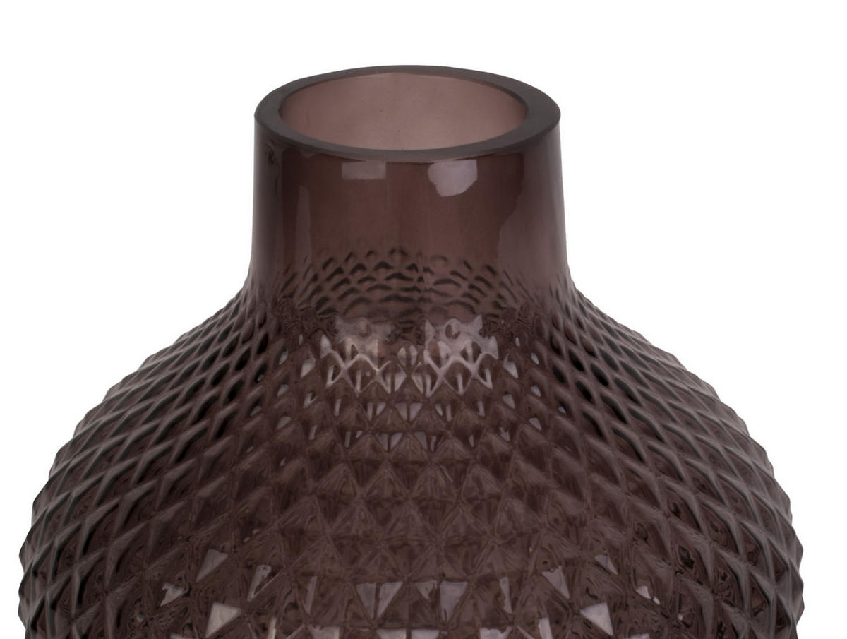 VASE 25 cm  - Braun, Trend, Glas (21/25/21cm) - Present Time