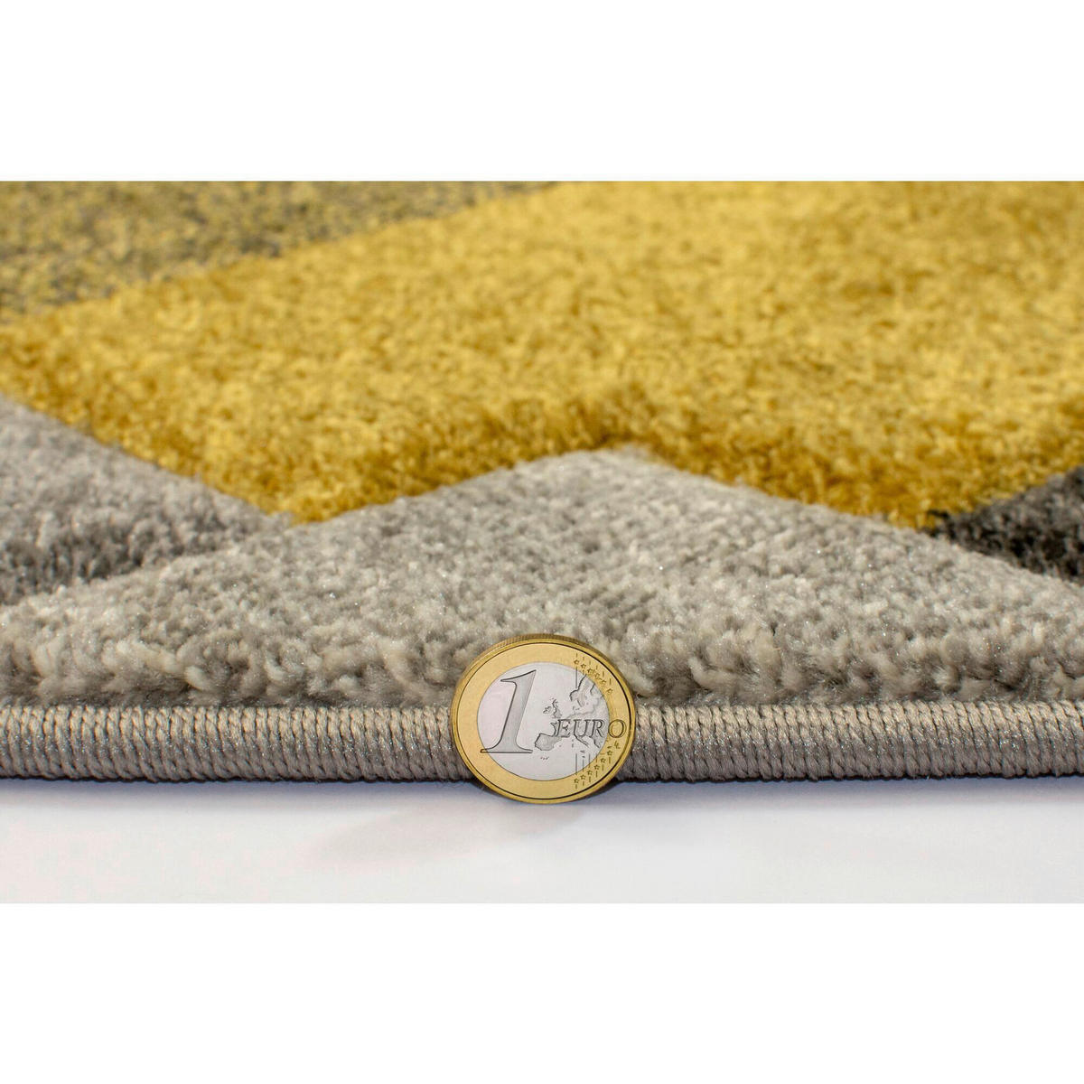 WEBTEPPICH 200/290 cm NIMBUS Grau, Dunkelgelb  - Dunkelgelb/Grau, KONVENTIONELL, Textil (200/290cm)