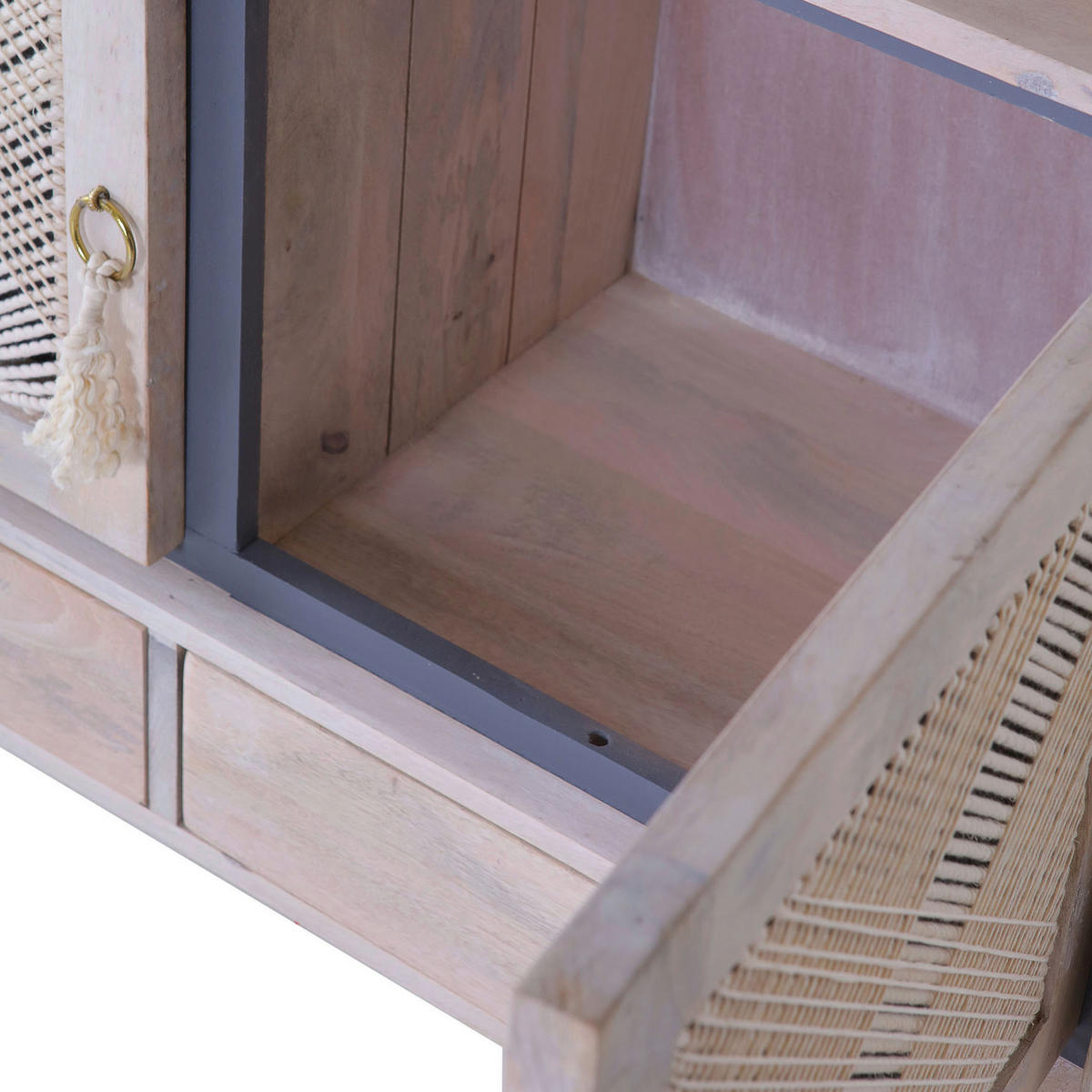 KOMMODE Amalfi  in 100/75/35 cm  - Anthrazit/Naturfarben, Design, Holz/Holzwerkstoff (100/75/35cm)