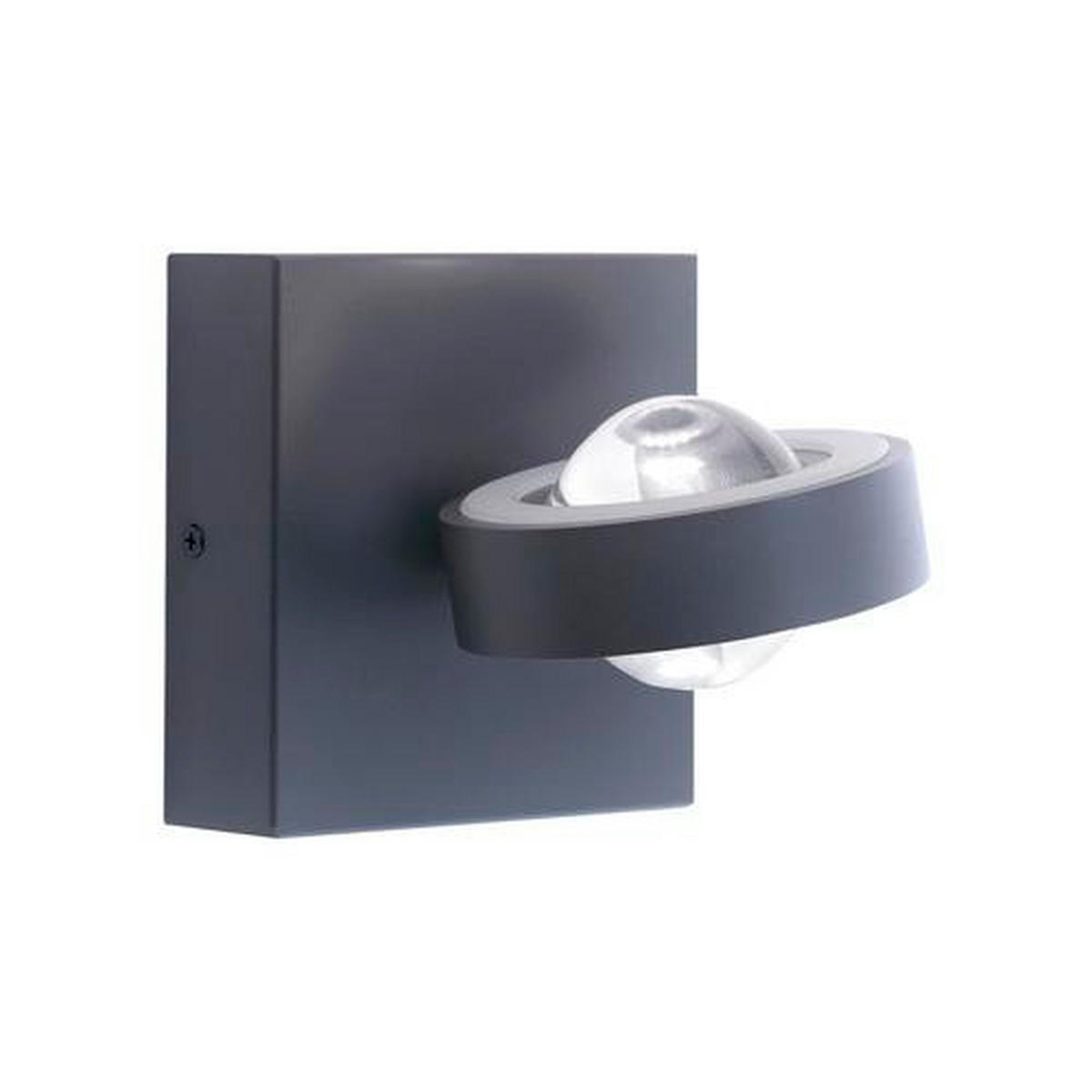 LED-WANDLEUCHTE 15,7/13/13 cm    - Anthrazit, Design, Metall (15,7/13/13cm) - Paul Neuhaus