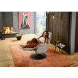 RELAXSESSEL in Leder Greige  - Greige/Schwarz, Design, Leder/Metall (76/108/86cm) - Dieter Knoll