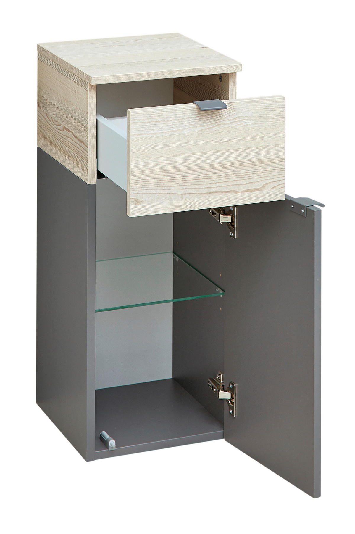 UNTERSCHRANK 30/71,6/33 cm   - Dunkelgrau/Pinienfarben, KONVENTIONELL, Glas/Holzwerkstoff (30/71,6/33cm) - Pelipal
