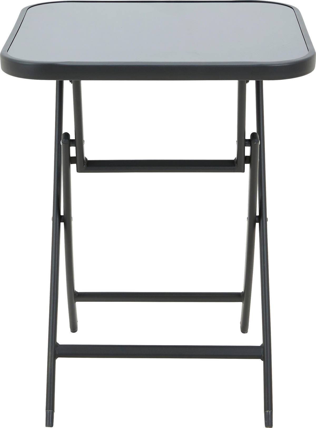 VRTNI SKLOPIVI STOL  antracit  metal, staklo      - antracit, Basics, staklo/metal (60/60/72cm) - Xora