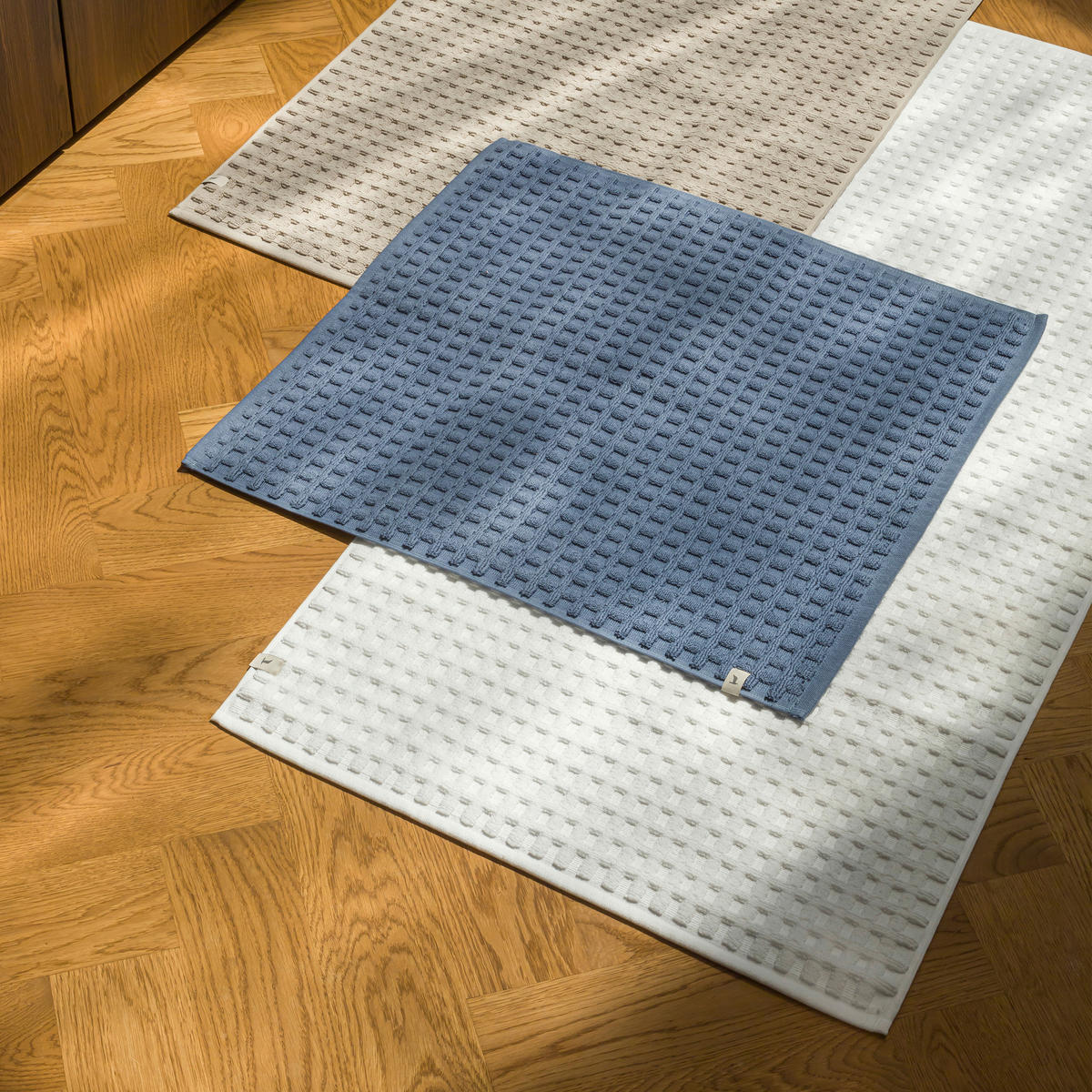 BADTEPPICH PIQUEE Grau 60/60 cm  - Grau, Basics, Textil (60/60cm) - Moeve