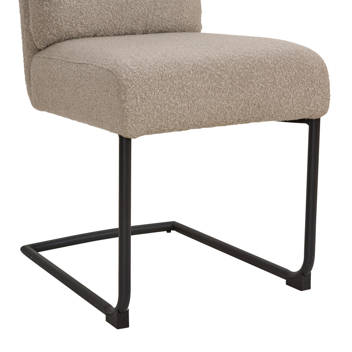 SCHWINGSTUHL   Bouclé  - Schwarz/Grau, MODERN, Textil/Metall (44/102/42cm) - Livetastic