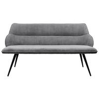 KLOP, kovina, tekstil siva  - črna/siva, Moderno, kovina/tekstil (163/67/85cm) - MID.YOU
