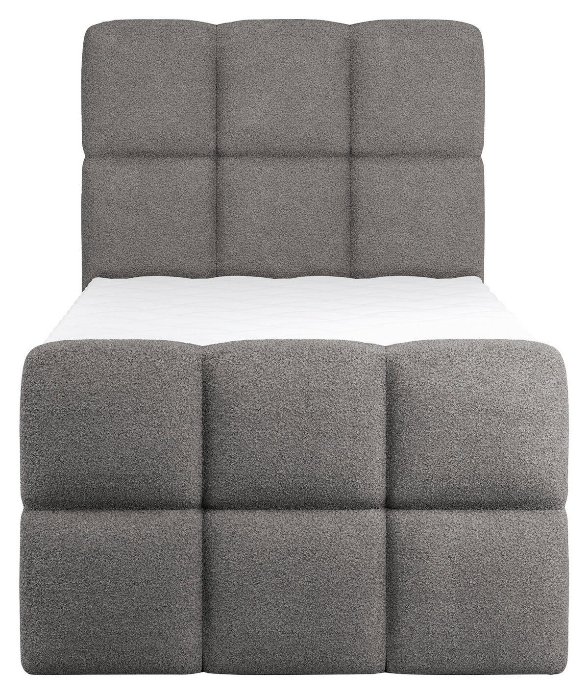 BOXBETT 90/200 cm  in Dunkelgrau  - Dunkelgrau/Schwarz, Design, Holzwerkstoff/Kunststoff (90/200cm) - Xora