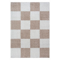 HOCHFLORTEPPICH 60/110 cm Milano Weiß, Beige  - Beige/Weiß, Basics, Kunststoff/Textil (60/110cm) - Novel