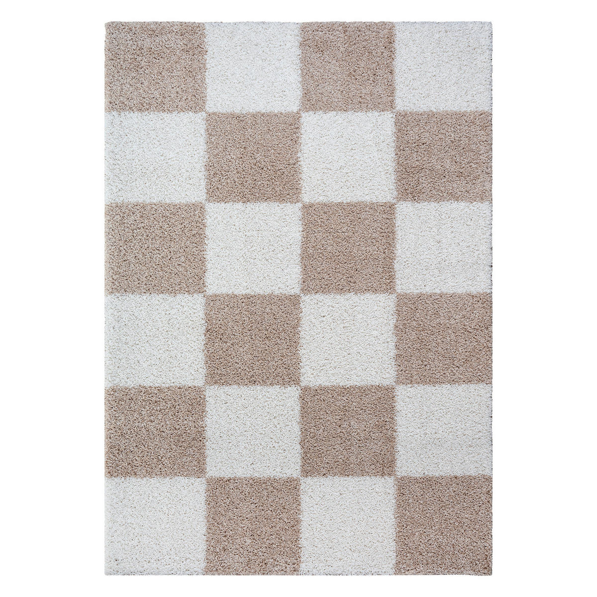 HOCHFLORTEPPICH 60/110 cm Milano Weiß, Beige  - Beige/Weiß, Basics, Kunststoff/Textil (60/110cm) - Novel