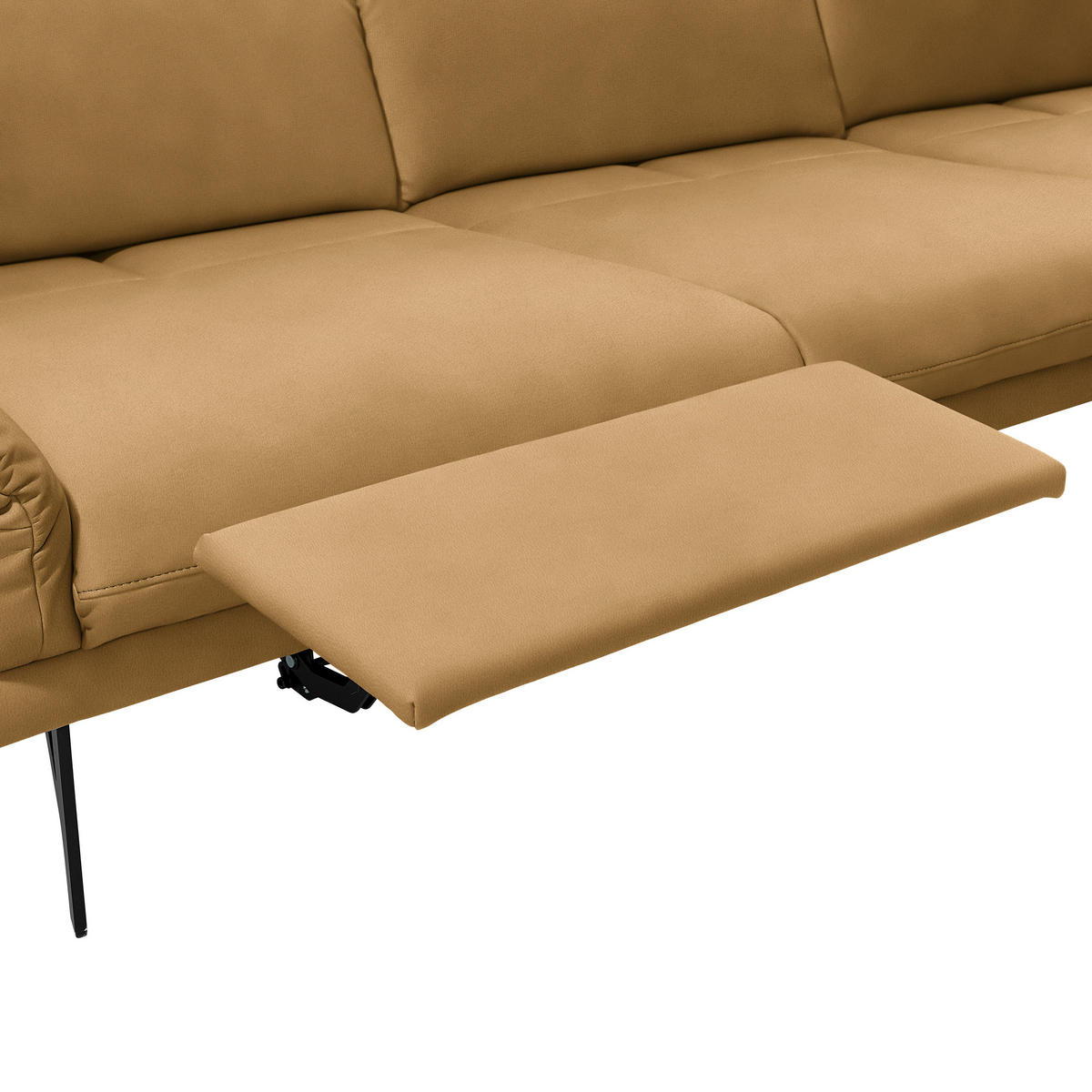 ECKSOFA in Echtleder Currygelb  308/173 cm  - Currygelb/Anthrazit, Design, Leder/Metall (308/173cm) - Joop!
