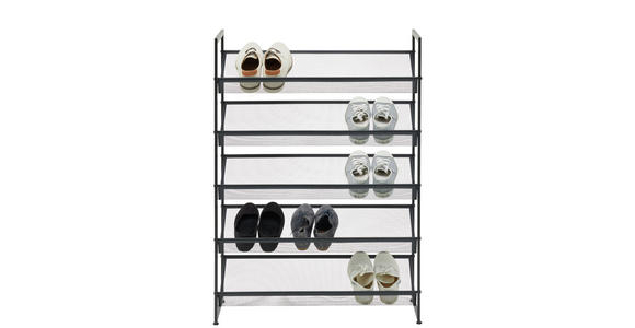 SCHUHREGAL 72/102,5/30 cm  - Schwarz, Basics, Kunststoff/Metall (72/102,5/30cm) - Xora