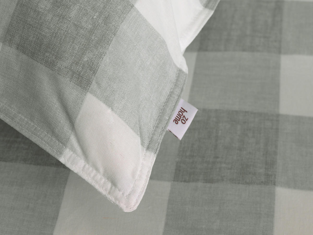 BETTWÄSCHE 2-teilig Quattro-di-Lino Renforcé 135/200 cm  - Hellgrau, Basics, Textil (135/200cm)