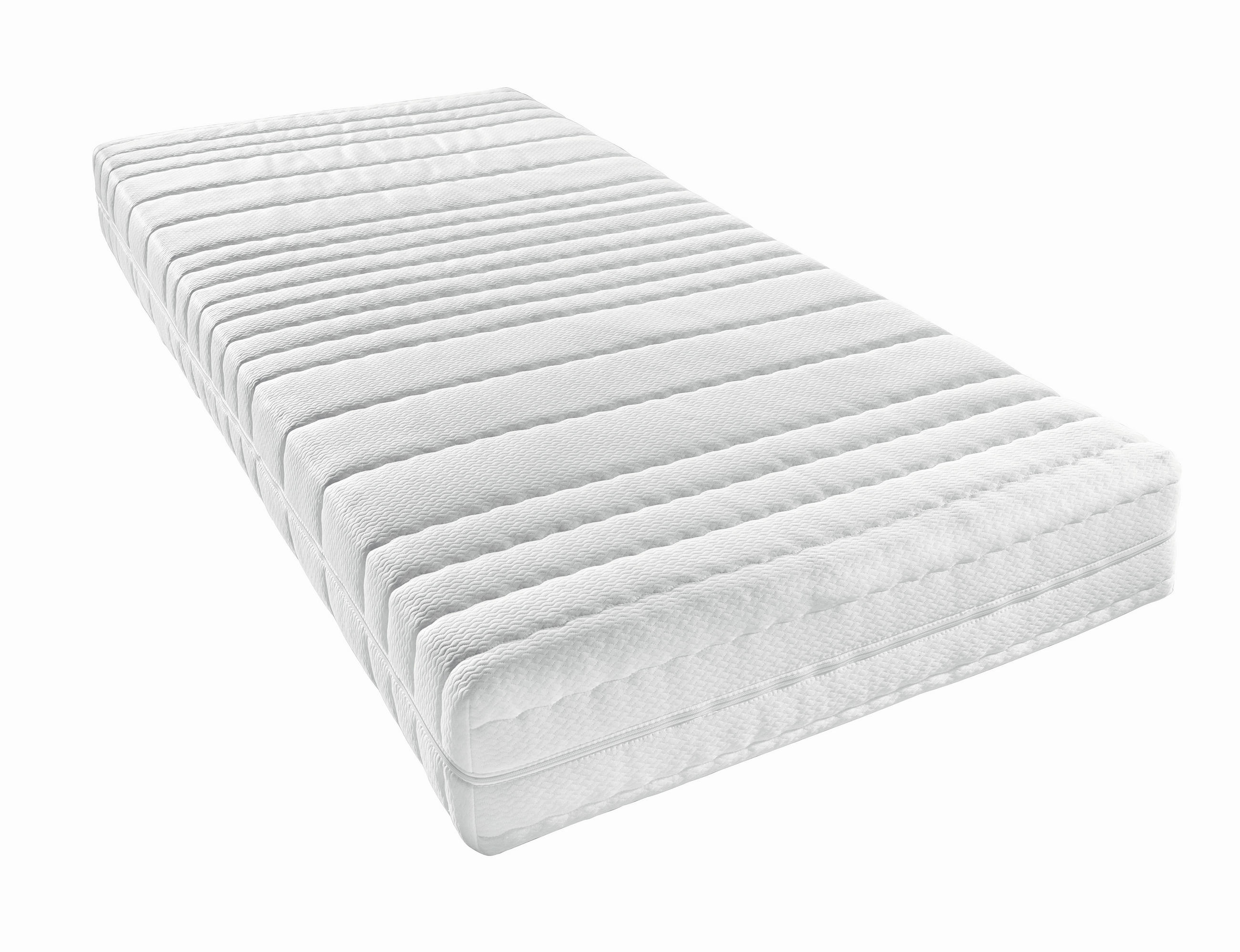 TASCHENFEDERKERNMATRATZE H2 CARRY MEDICA NOVA, 90/200 cm, Höhe ca.: 20 cm, H2 = mittel, 5-Zonen - Weiß, Basics, Textil (90/200cm) - Breckle