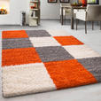 HOCHFLORTEPPICH 160/230 cm Life 1501 Weiß, Hellgrau, Terracotta  - Terracotta/Hellgrau, KONVENTIONELL, Textil (160/230cm) - Novel