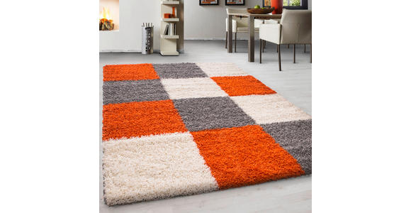 HOCHFLORTEPPICH 160/230 cm Life 1501 Weiß, Hellgrau, Terracotta  - Terracotta/Hellgrau, KONVENTIONELL, Textil (160/230cm) - Novel