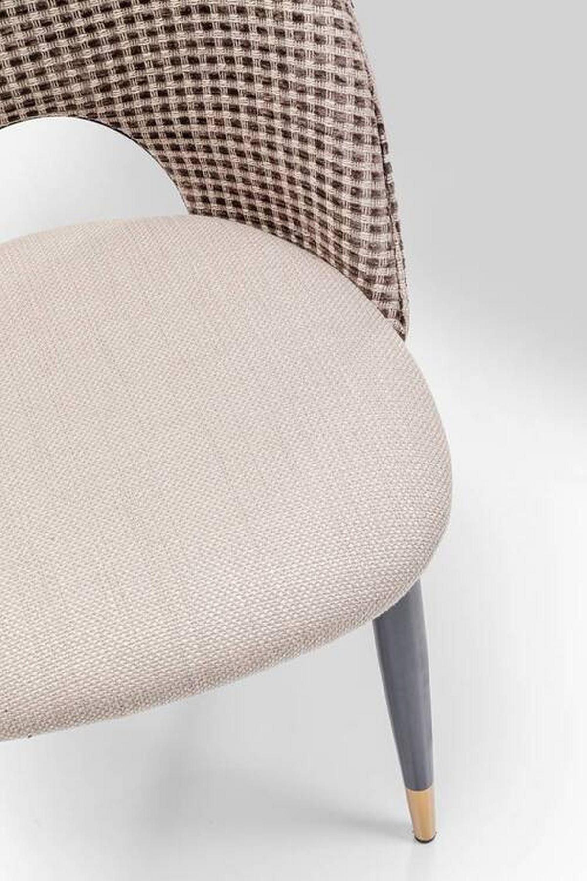STUHL  in Stahl Webstoff Metall, Textil  - Beige/Goldfarben, Design, Textil/Metall (49/84/54cm) - Ambia Home