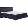 BOXSPRINGBETT 180/200 cm  in Dunkelblau  - Alufarben/Dunkelblau, KONVENTIONELL, Textil/Metall (180/200cm) - Carryhome