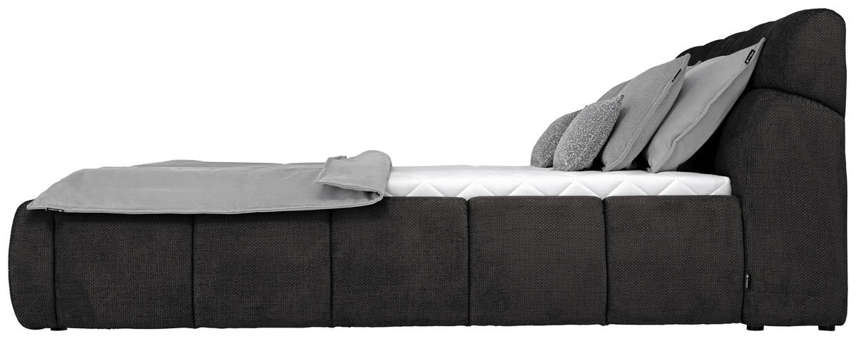 POLSTERBETT 160/200 cm  in Schwarz  - Schwarz, Design, Kunststoff/Textil (160/200cm) - Esposa