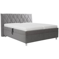 KÁRPITOZOTT ÁGY 180/200 cm  szürke  - ezüstszínű/fehér, Konventionell, textil/fa (180/200cm) - Esposa