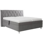 POLSTERBETT Matratze, Lattenrost, Bettkasten, motorische Verstellbarkeit Grau 180/200 cm  - Silberfarben/Weiß, KONVENTIONELL, Holz/Textil (180/200cm) - Esposa