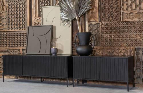 LOWBOARD  in 150/56/44 cm  - Schwarz, Design, Holz/Holzwerkstoff (150/56/44cm) - Ambia Home