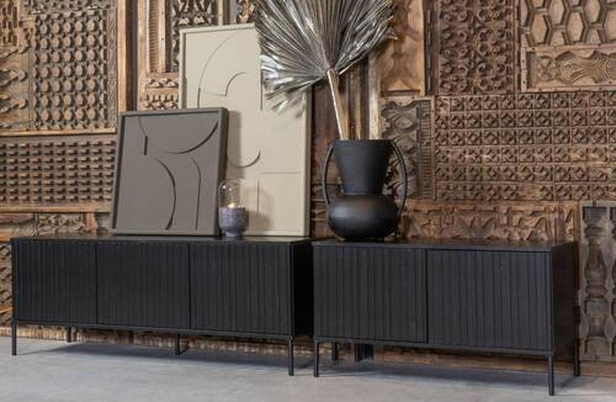 LOWBOARD  in 150/56/44 cm  - Schwarz, Design, Holz/Holzwerkstoff (150/56/44cm) - Ambia Home