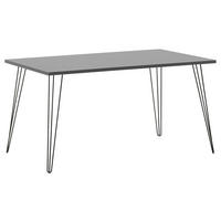SCHREIBTISCH 140/80/74 cm  in Platinfarben  - Platinfarben/Schwarz, Design, Holzwerkstoff/Metall (140/80/74cm) - MID.YOU
