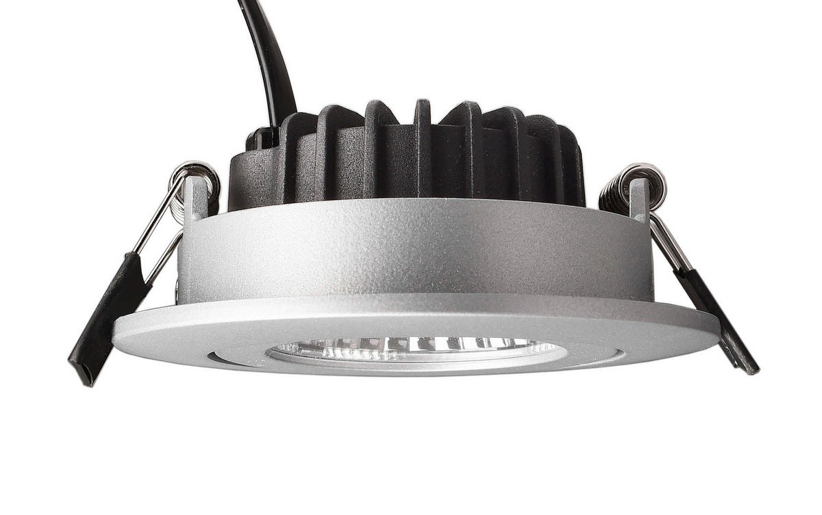 LED-EINBAUSPOT - Silberfarben, Konventionell, Metall (8,2/8,2/4,1cm)