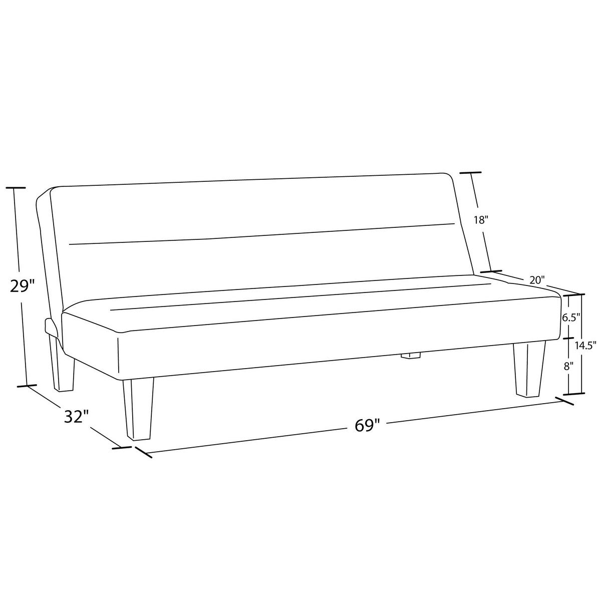 SCHLAFSOFA Kebo  in Anthrazit  - Anthrazit/Schwarz, Design, Textil/Metall (175/73/81cm) - MID.YOU