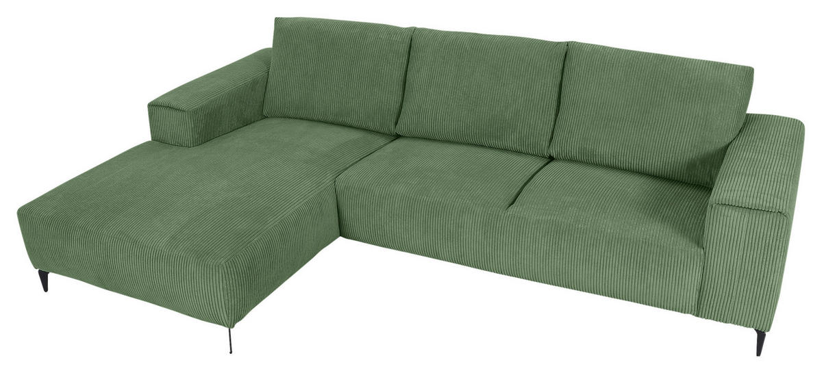 HÖRNSOFFA i manchester olivgrön  - olivgrön/svart, Klassisk, metall/textil (170/285cm) - MID.YOU