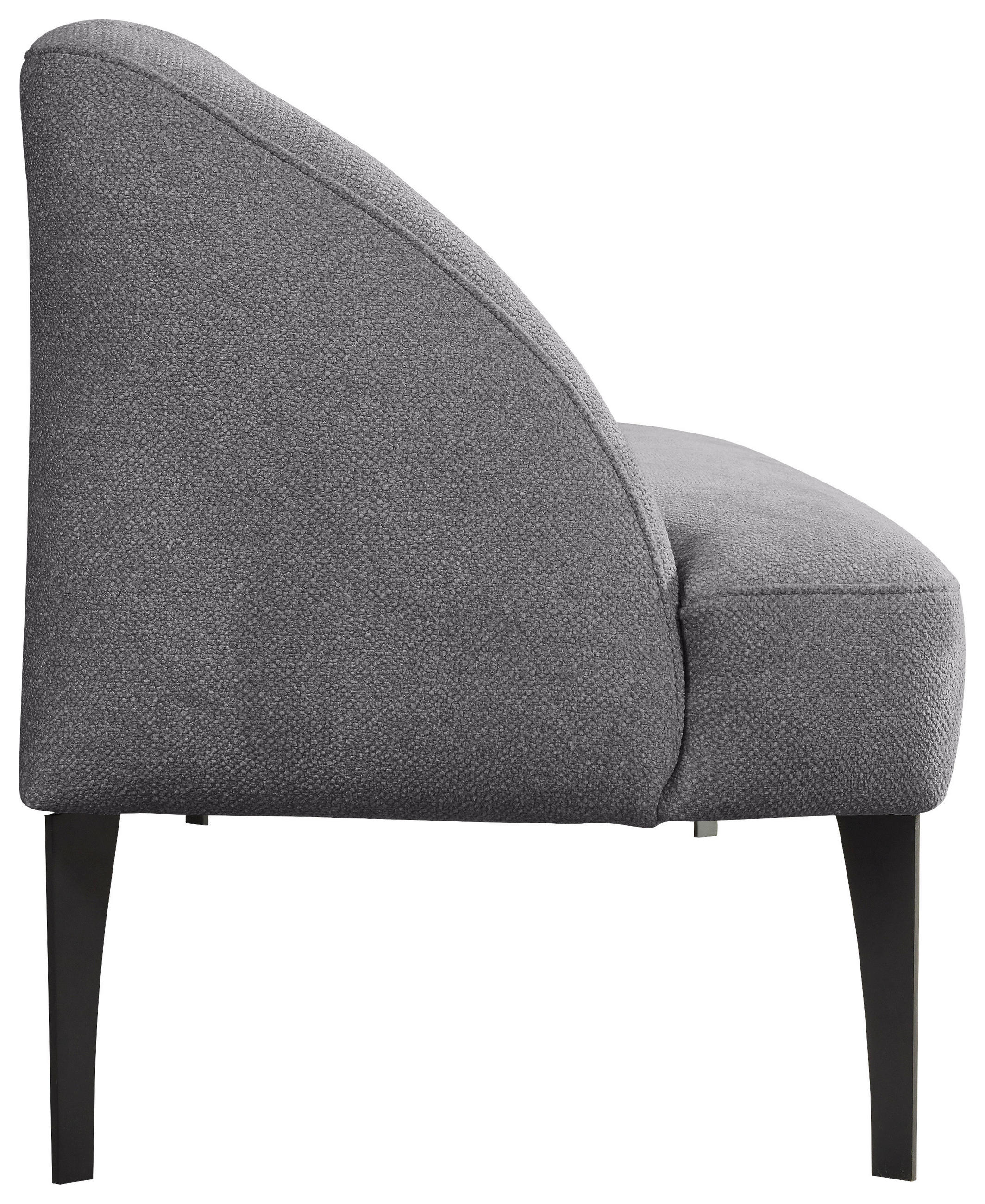 SITZBANK 197/85/72 cm Webstoff Dunkelgrau Metall  - Dunkelgrau/Schwarz, KONVENTIONELL, Textil/Metall (197/85/72cm) - Moderano