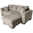 ECKSOFA Creme Webstoff  - Creme/Braun, KONVENTIONELL, Holz/Textil (170/235cm) - Carryhome