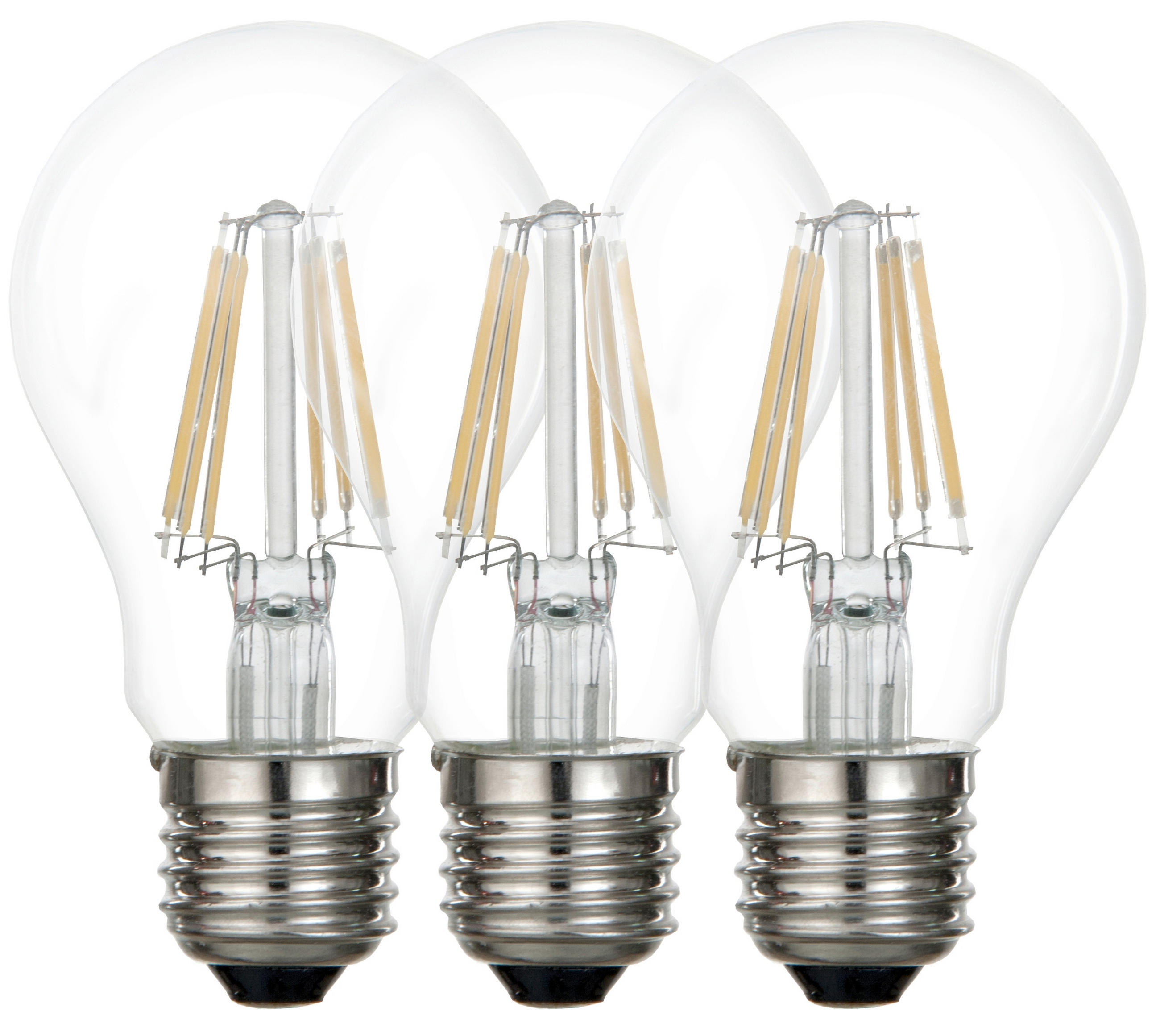 LED-LEUCHTMITTEL   E27 8 W  - Transparent, Basics, Glas/Metall (6/10,6cm) - Boxxx