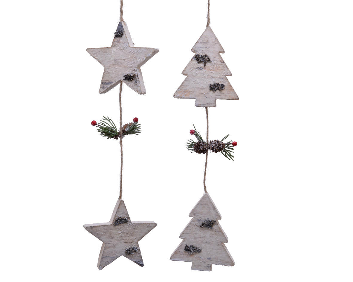 ORNAMENTE BRAD DE CRĂCIUN - Basics (20/20/1,5cm)