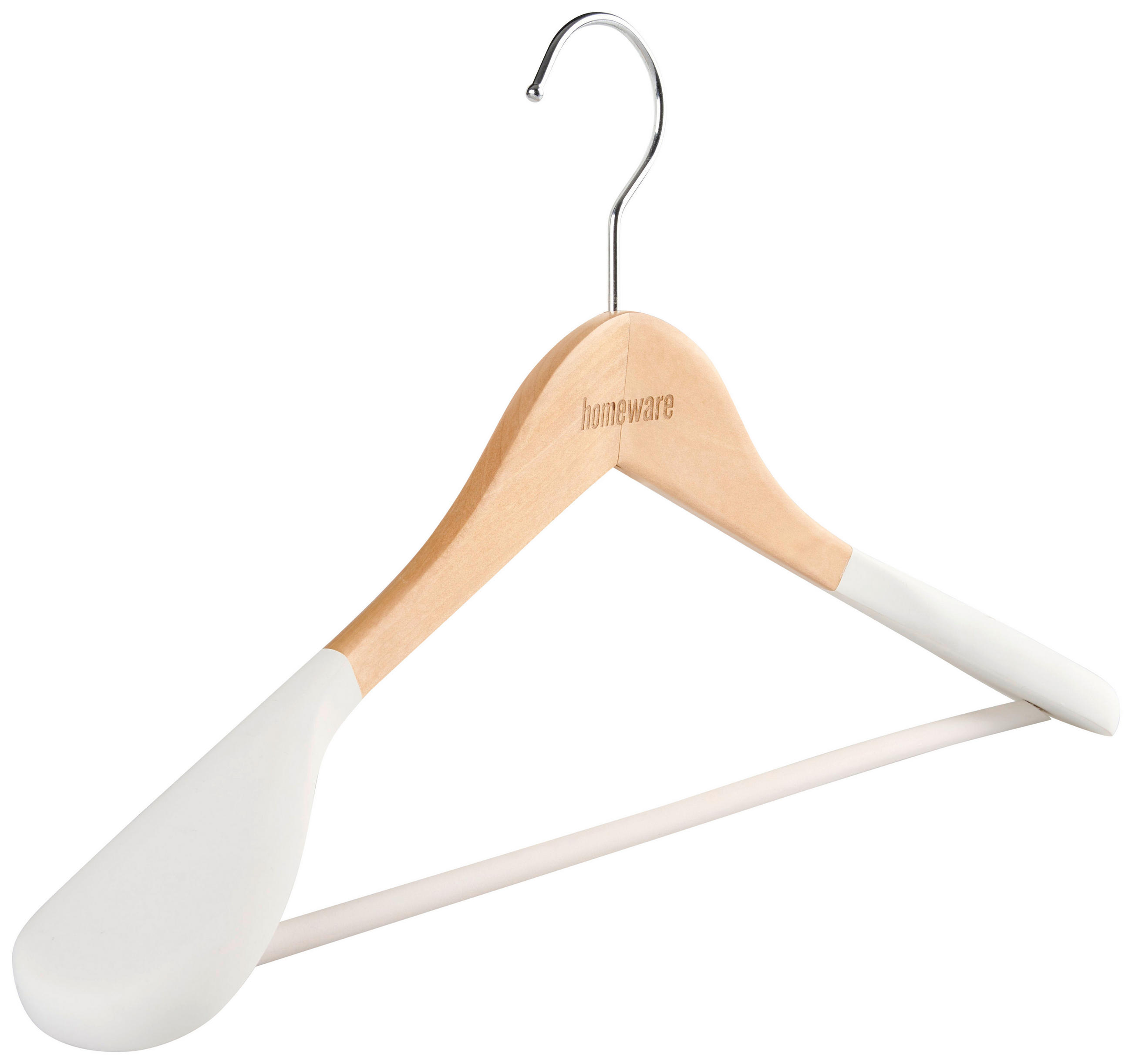 SADA RAMÍNEK 2 ks - ecru, Basics, kov/dřevo (44,5/1,2-5,5/23cm) - Homeware