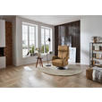RELAXSESSEL in Leder Honig  - Edelstahlfarben/Honig, Design, Leder/Metall (78/112/85cm) - Cantus