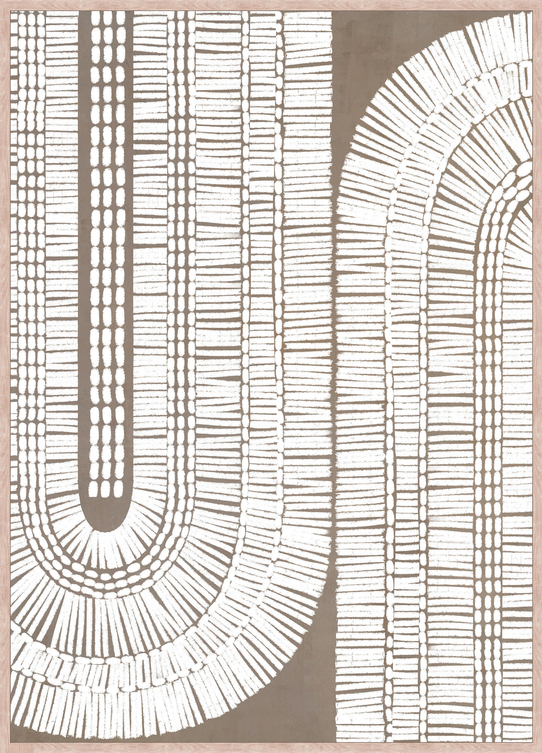 BILD Abstraktes  - Beige/Weiß, Trend, Holzwerkstoff/Kunststoff (50/70cm) - Monee