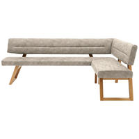 ECKBANK Holz, Textil Naturfarben  - Eichefarben/Naturfarben, Konventionell, Holz/Textil (225/155cm) - Dieter Knoll