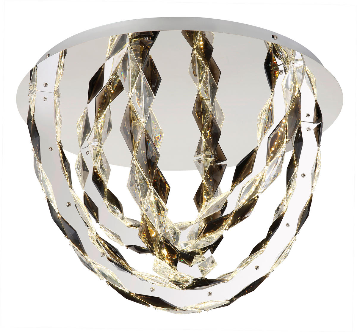 LED-DECKENLEUCHTE 60/42 cm   - Klar, Design, Kunststoff/Metall (60/42cm) - Globo