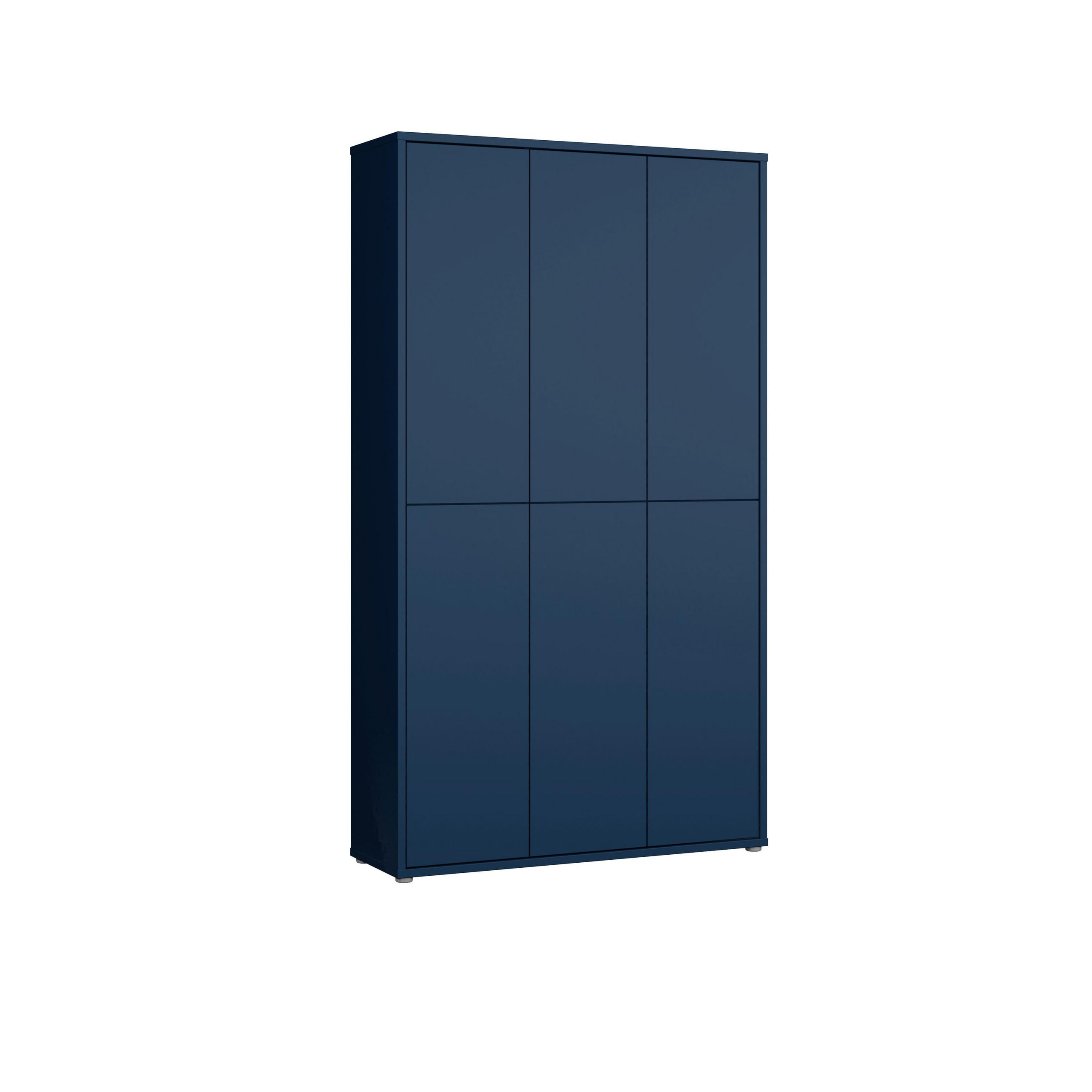 SCHUHSCHRANK Dunkelblau  - Dunkelblau/Grau, MODERN, Holzwerkstoff/Kunststoff (109,2/191,9/34,9cm) - Modern Living